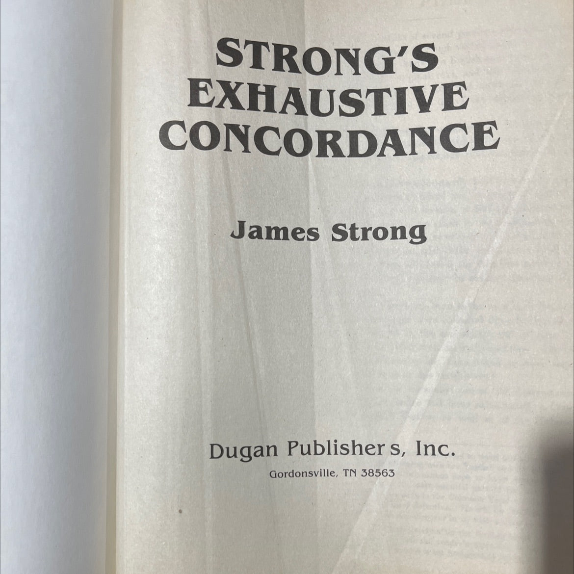 holy bible strong's exhaustive concordance book, by James Strong, 1970 Leather image 2