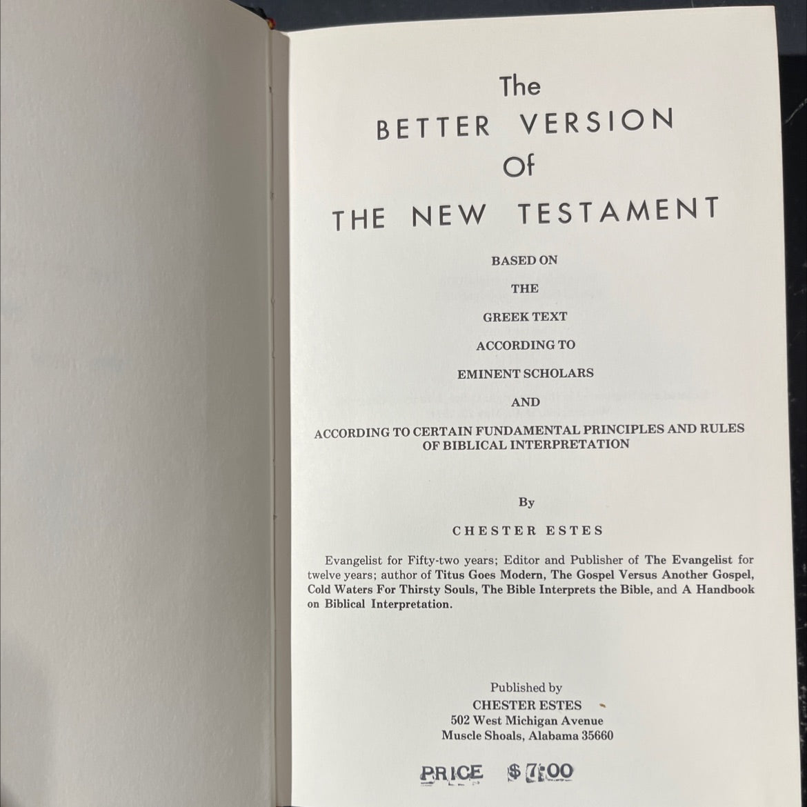 holy bible the better version of the new testament based on the greek text according to eminent scholars and according image 2