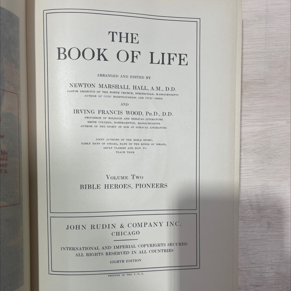holy bible the book of life arranged and edited by newton marshall hall and irving francis wood book, by newton image 2