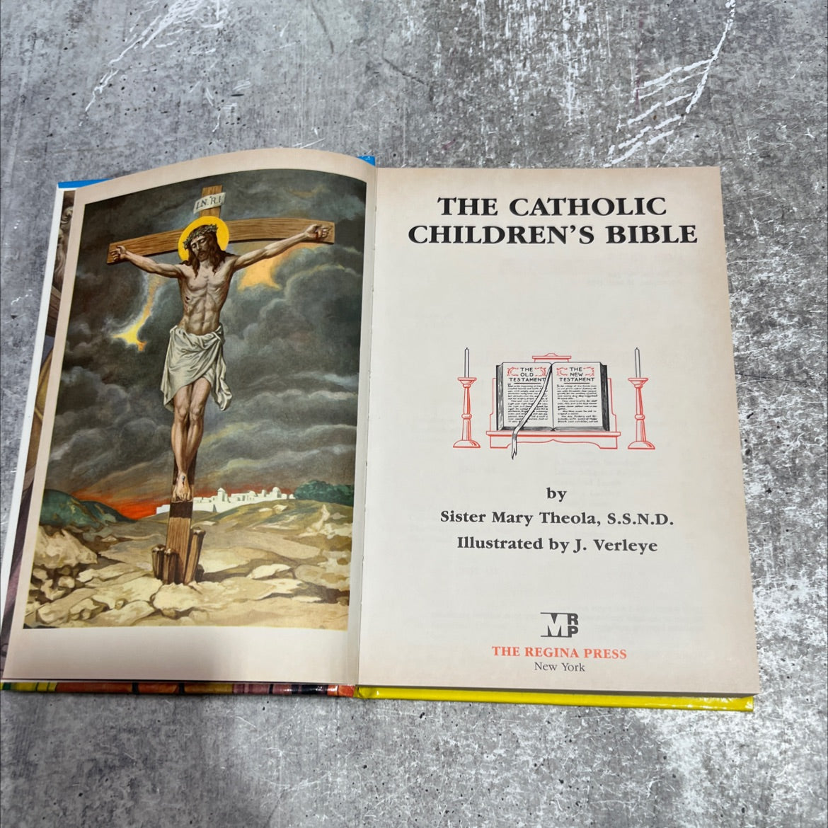 holy bible the catholic children's bible the testament testamen testament book, by sister mary theola s.s.n.d., 1983 image 2
