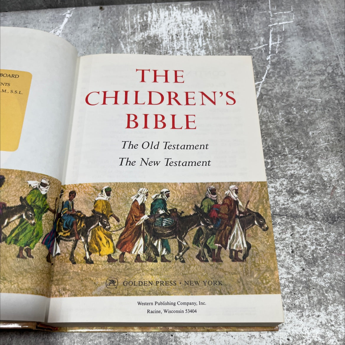 holy bible the children's bible the old testament the new testament book, by m. nts, s.s.l. board, 1965 Hardcover image 2