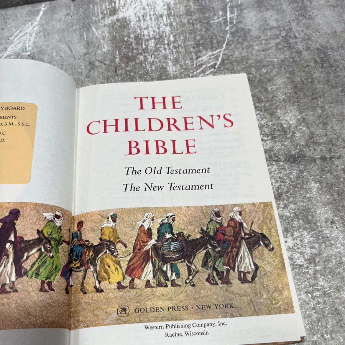 holy bible the children's bible the old testament the new testament book, by S.M., S.S.L. C. D., 1965 Hardcover image 2
