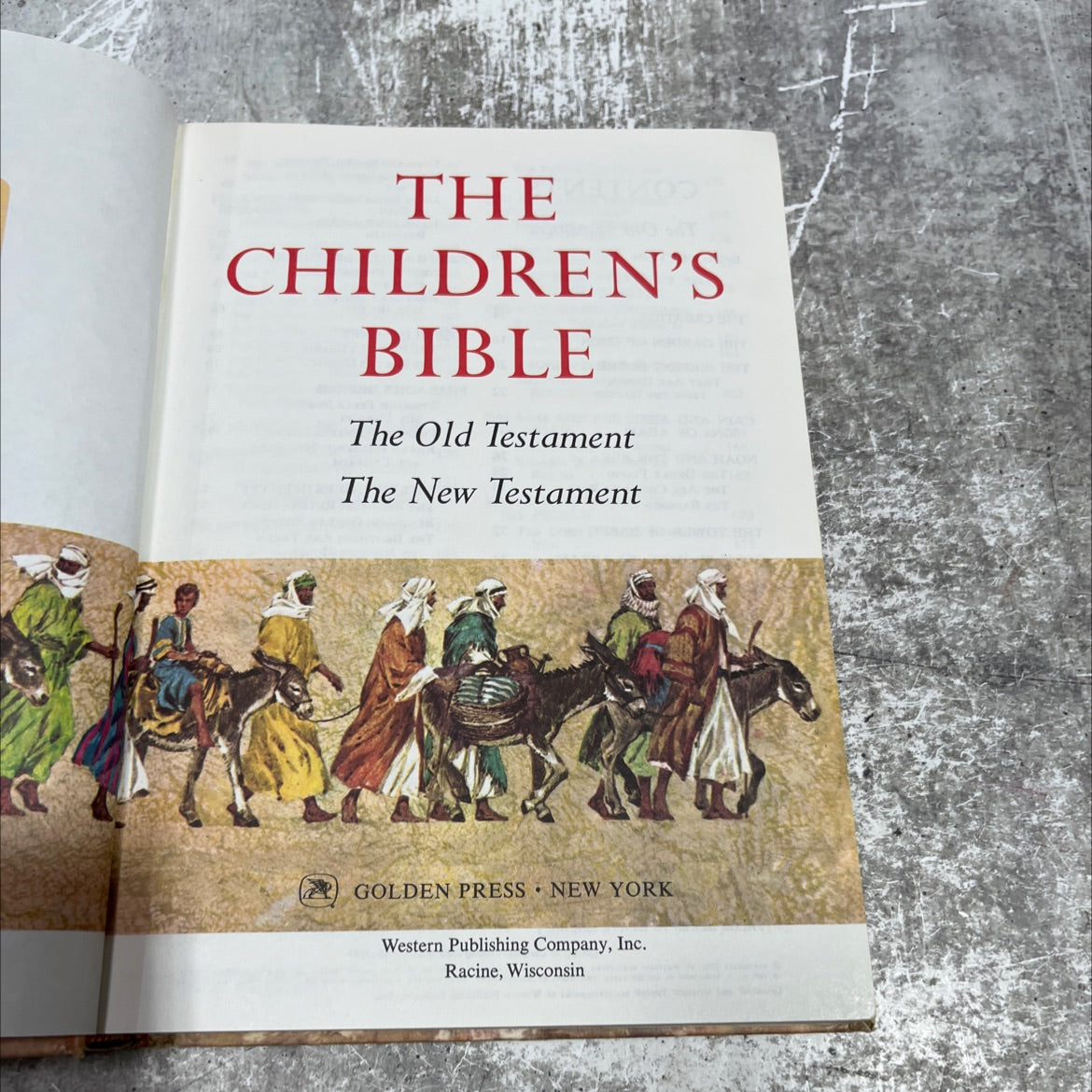 holy bible the children's bible the old testament the new testament book, by unknown, 1965 Hardcover image 2
