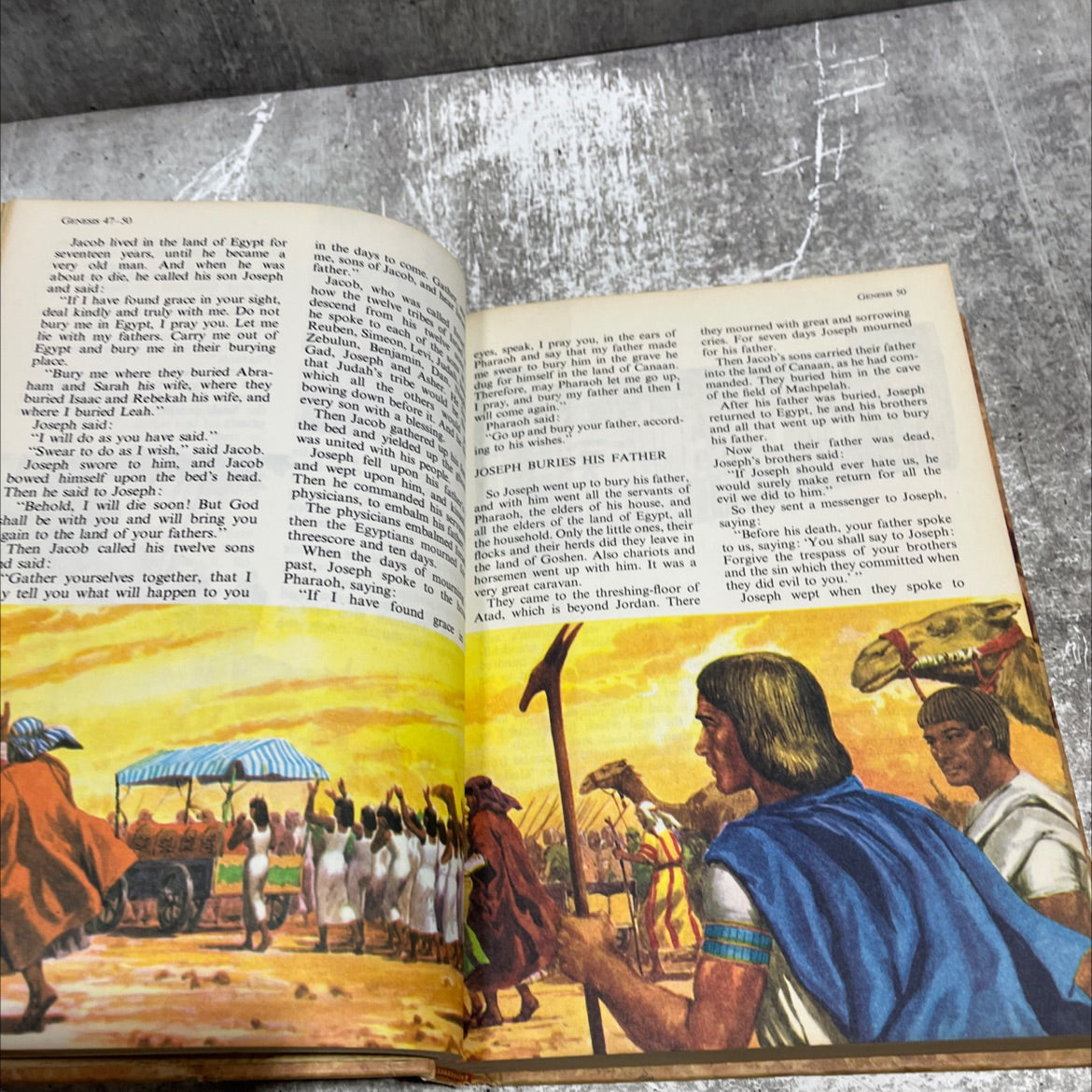holy bible the children's bible the old testament the new testament book, by board m., s.s.l. ture, d.c., 1965 Hardcover image 4