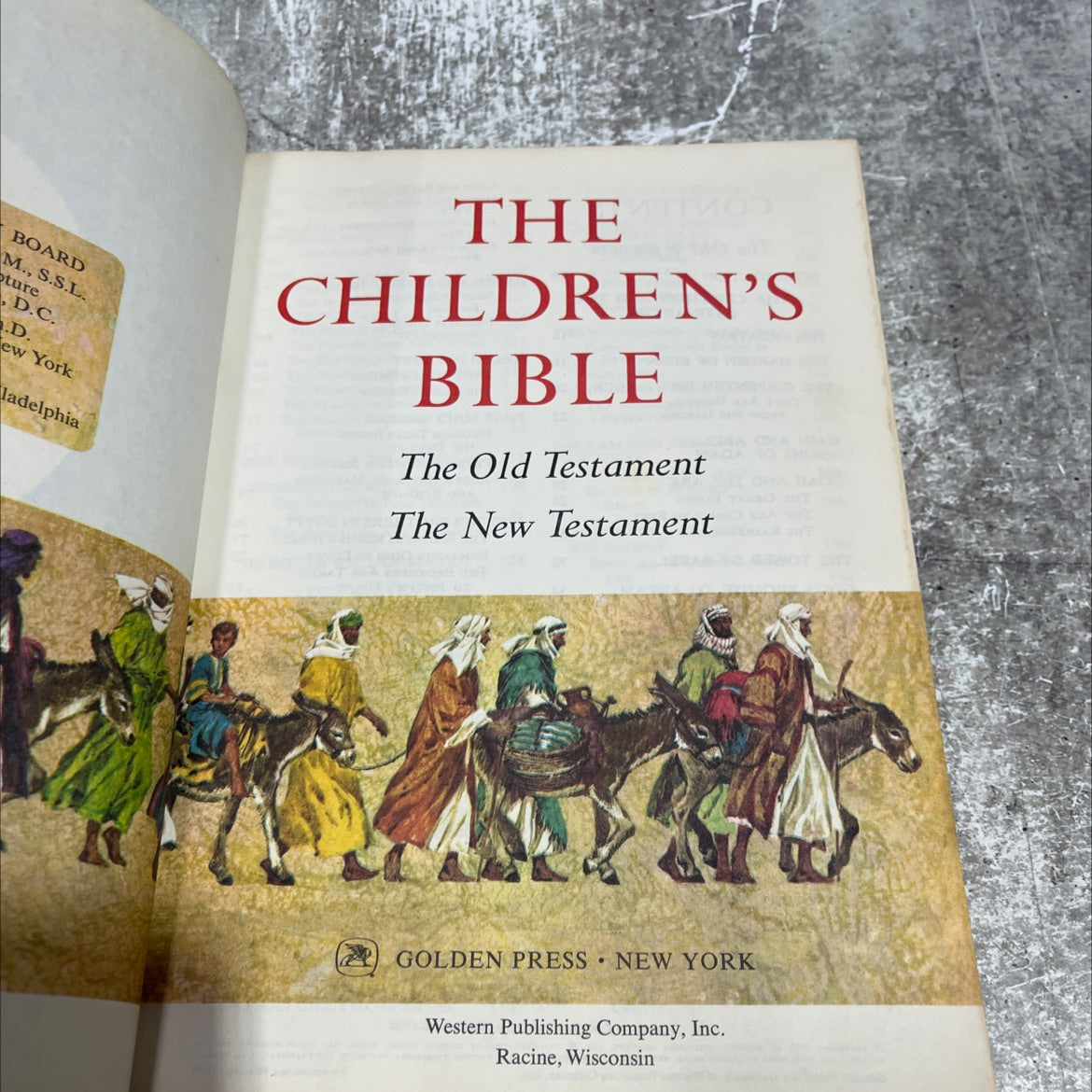 holy bible the children's bible the old testament the new testament book, by board m., s.s.l. ture, d.c., 1965 Hardcover image 2