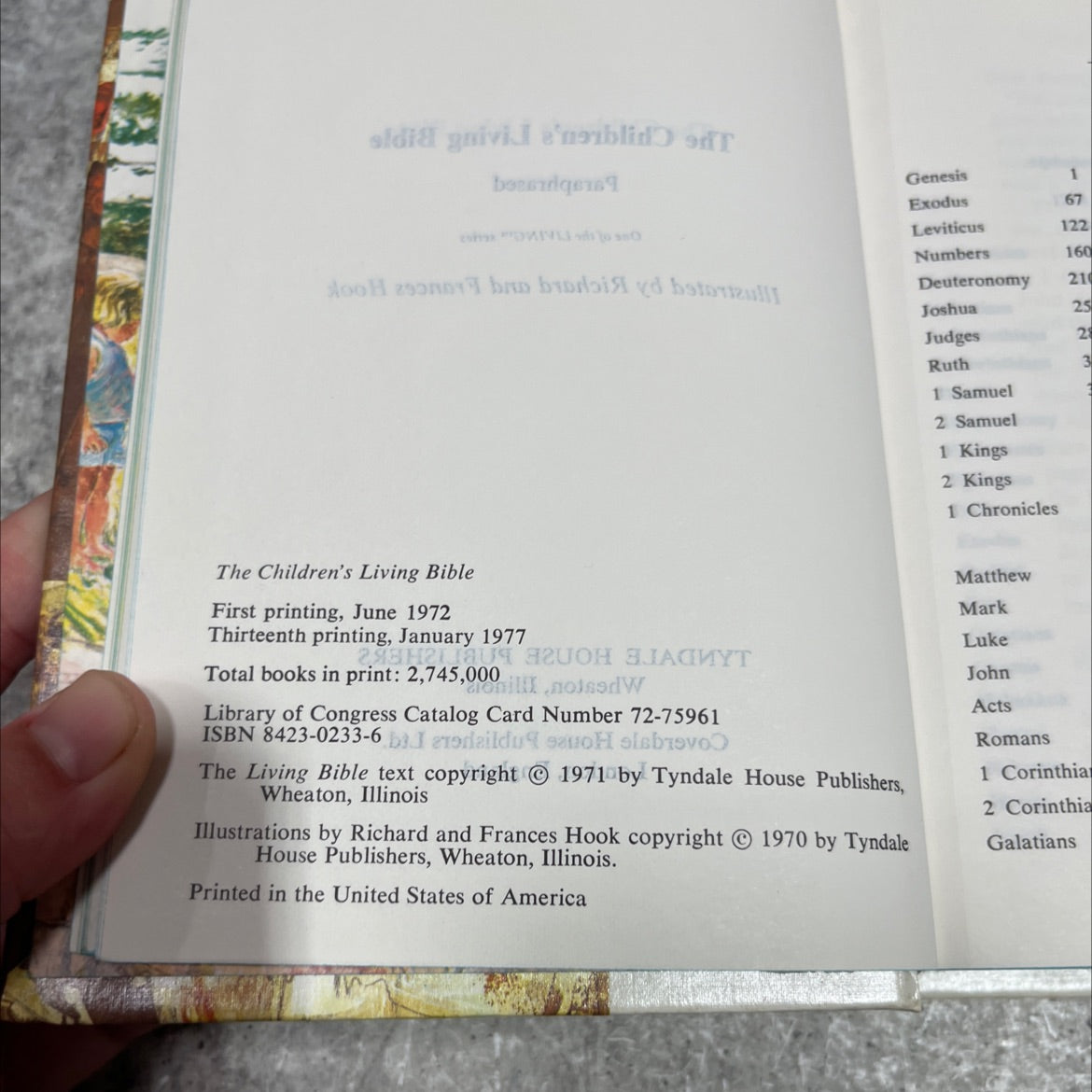 holy bible the children's living bible paraphrased book, by unknown, 1977 Hardcover image 3