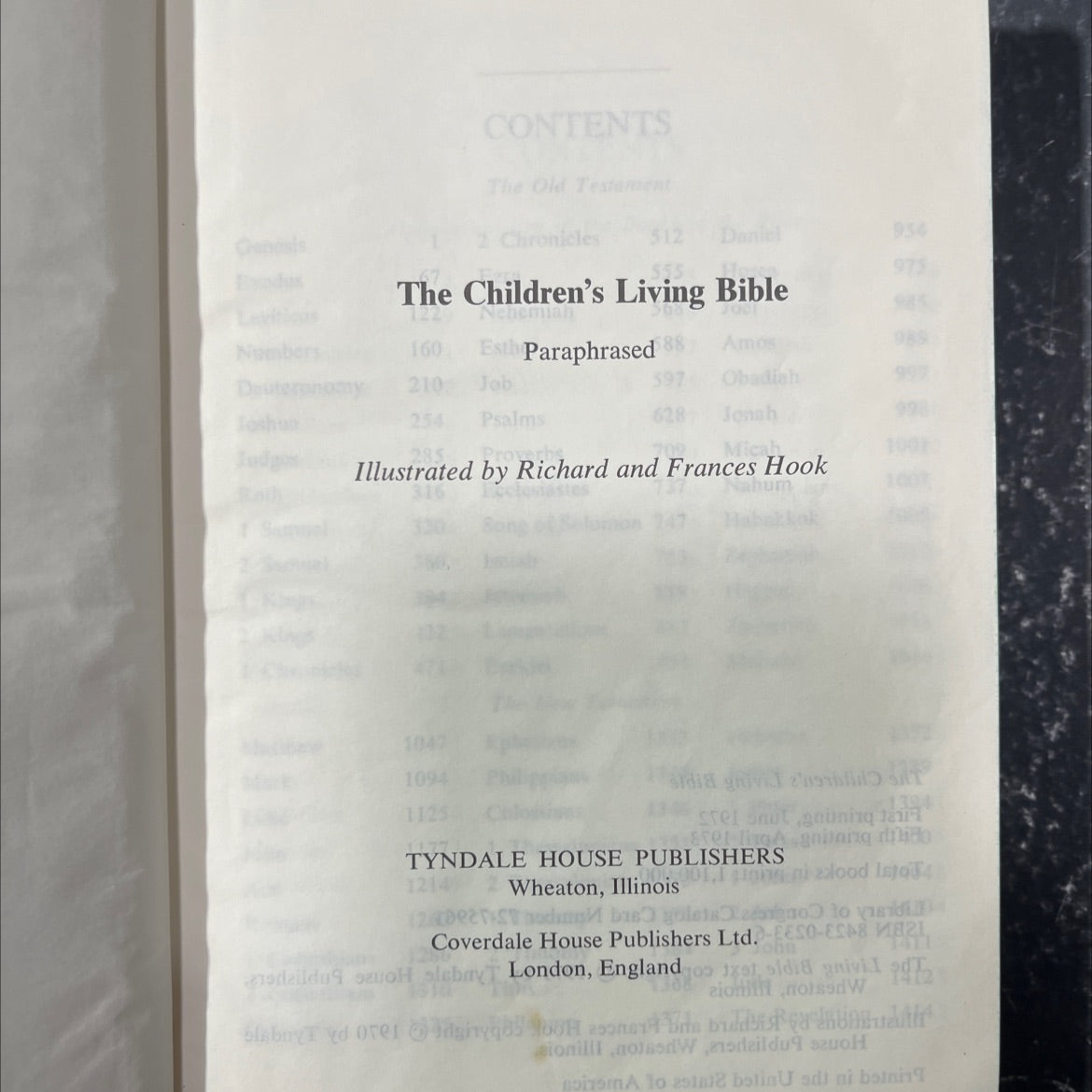 holy bible the children's living bible book, by unknown, 1973 Hardcover image 2