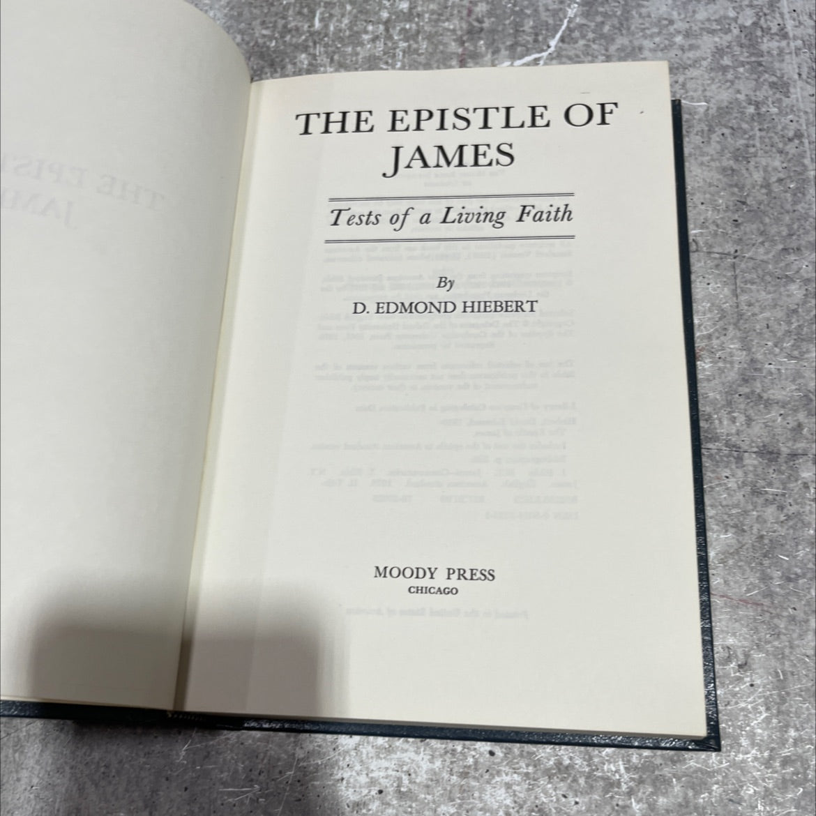 holy bible the epistle of james tests of a living faith book, by D. Edmond Hiebert, 1979 Hardcover image 2