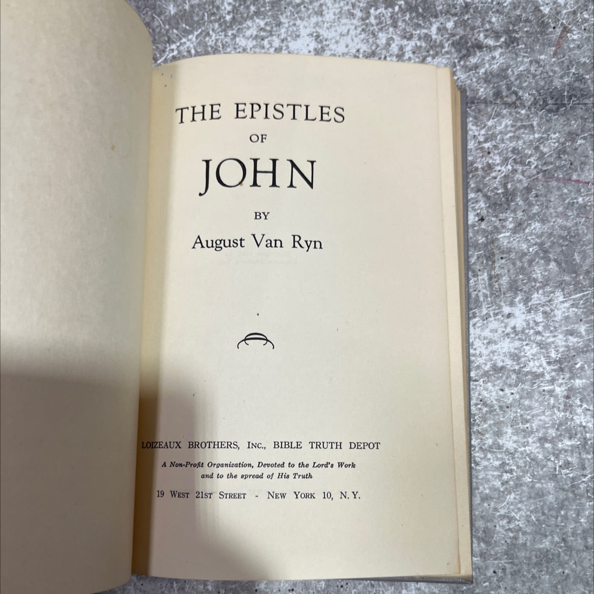 holy bible the epistles of john book, by August Van Ryn, 1948 Hardcover image 2