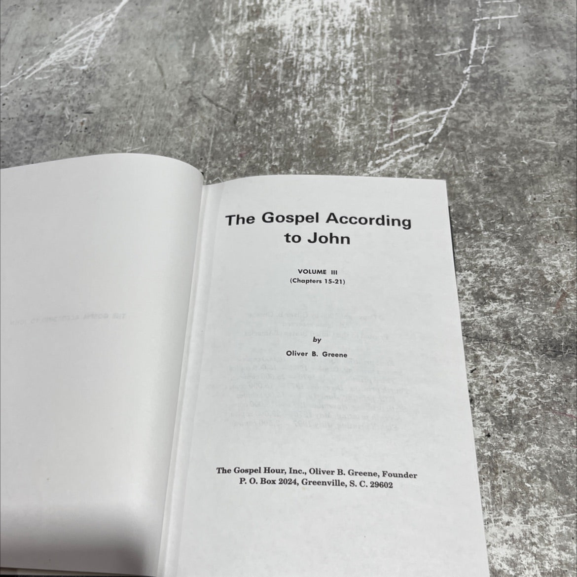 holy bible the gospel according to john volume iii (chapters 15-21) book, by oliver b. greene, 1973 Hardcover image 2