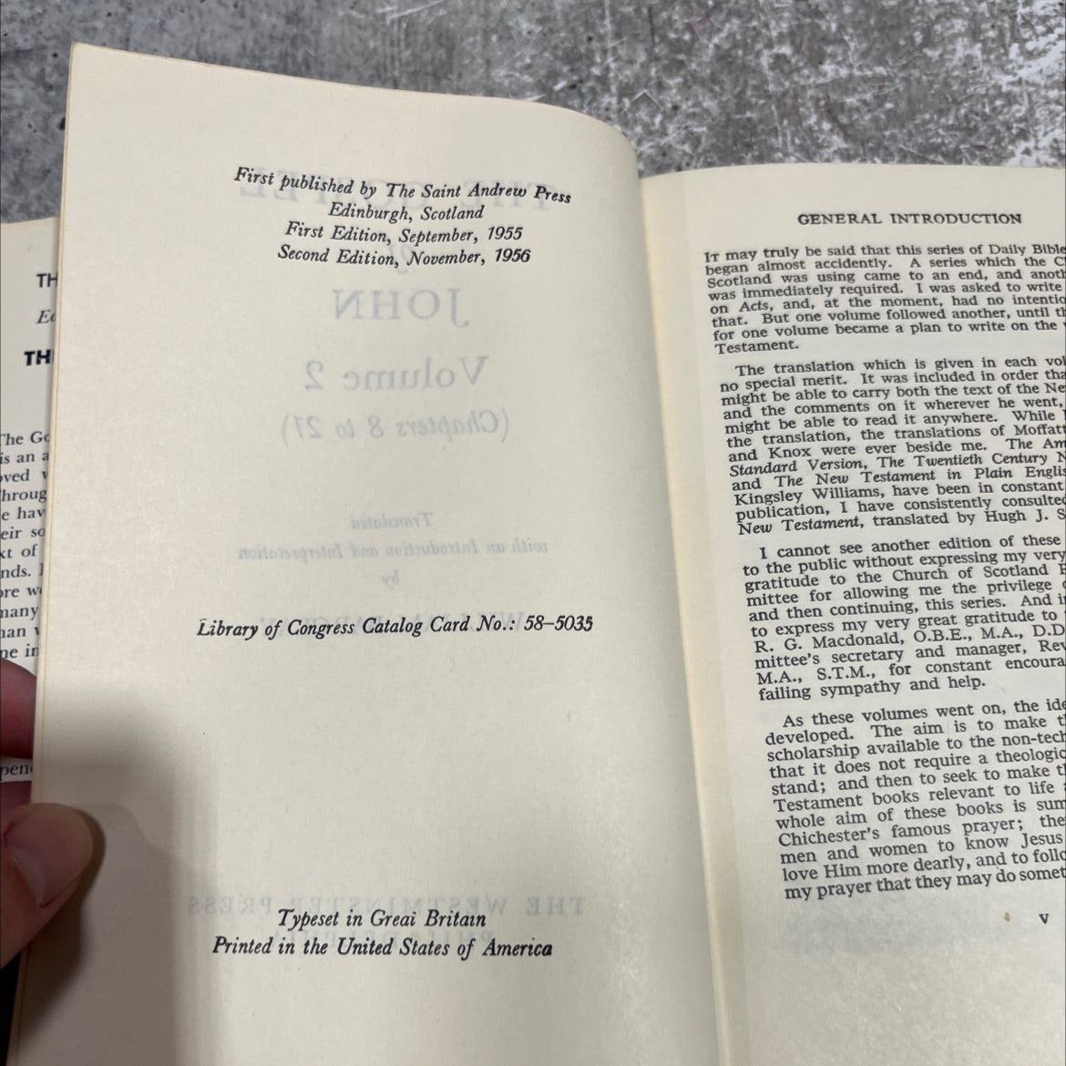 holy bible the gospel of john volume 2 chapters 8 to 21 book, by william barclay, 1956 Hardcover image 3