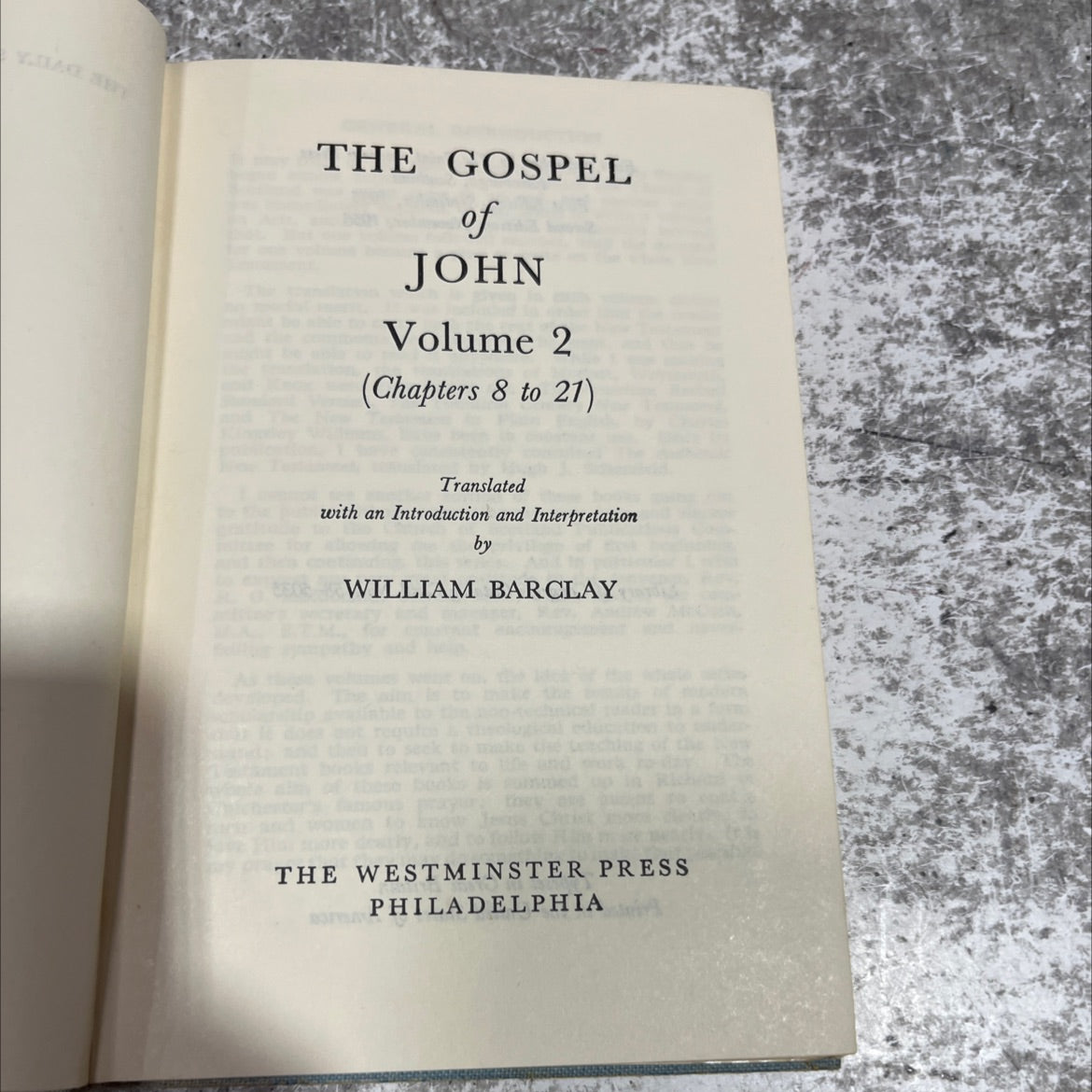 holy bible the gospel of john volume 2 chapters 8 to 21 book, by william barclay, 1956 Hardcover image 2