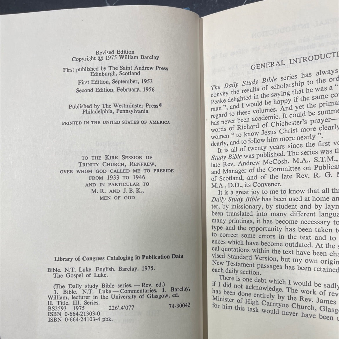 holy bible the gospel of luke revised edition book, by william barclay, 1975 Hardcover image 3