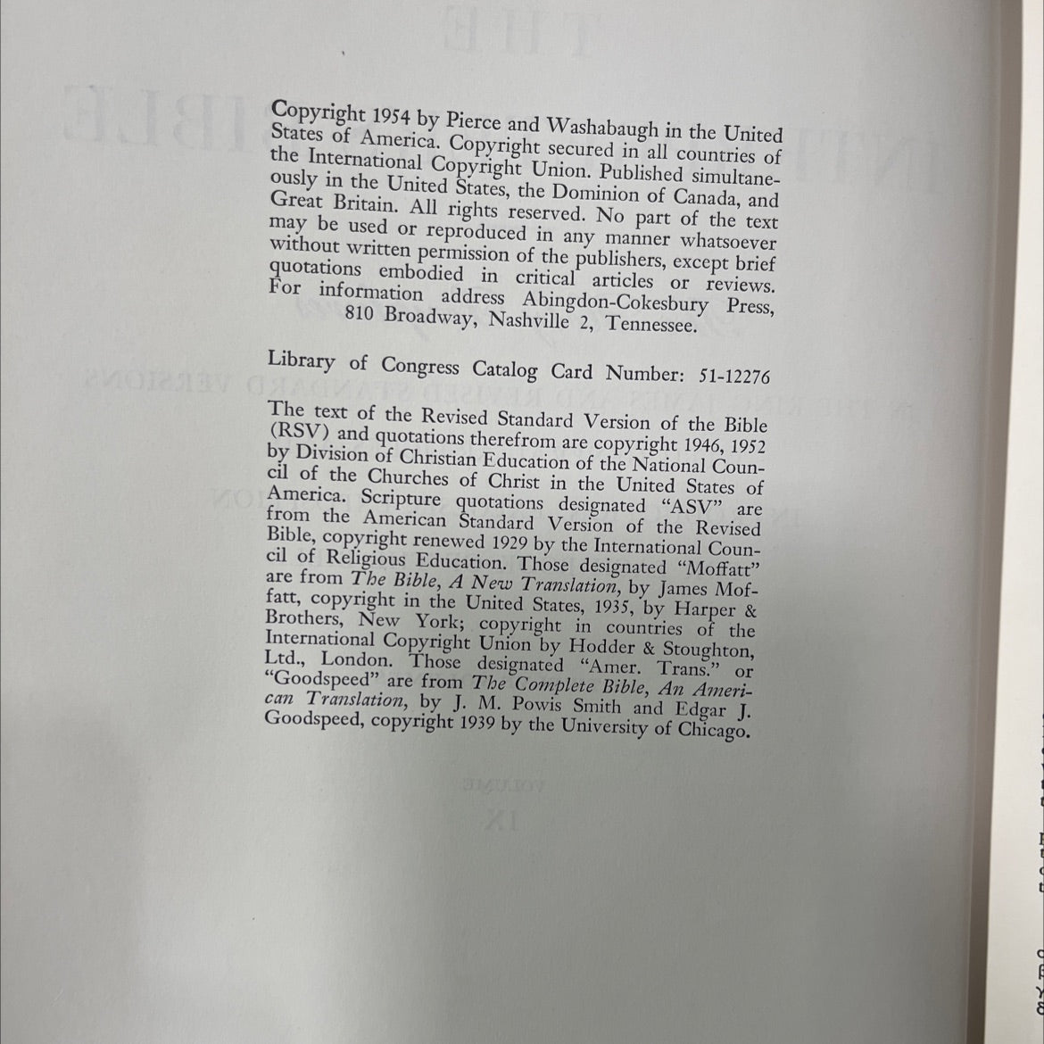 holy bible the interpreter's bible volume ix book, by unknown, 1954 Hardcover image 3