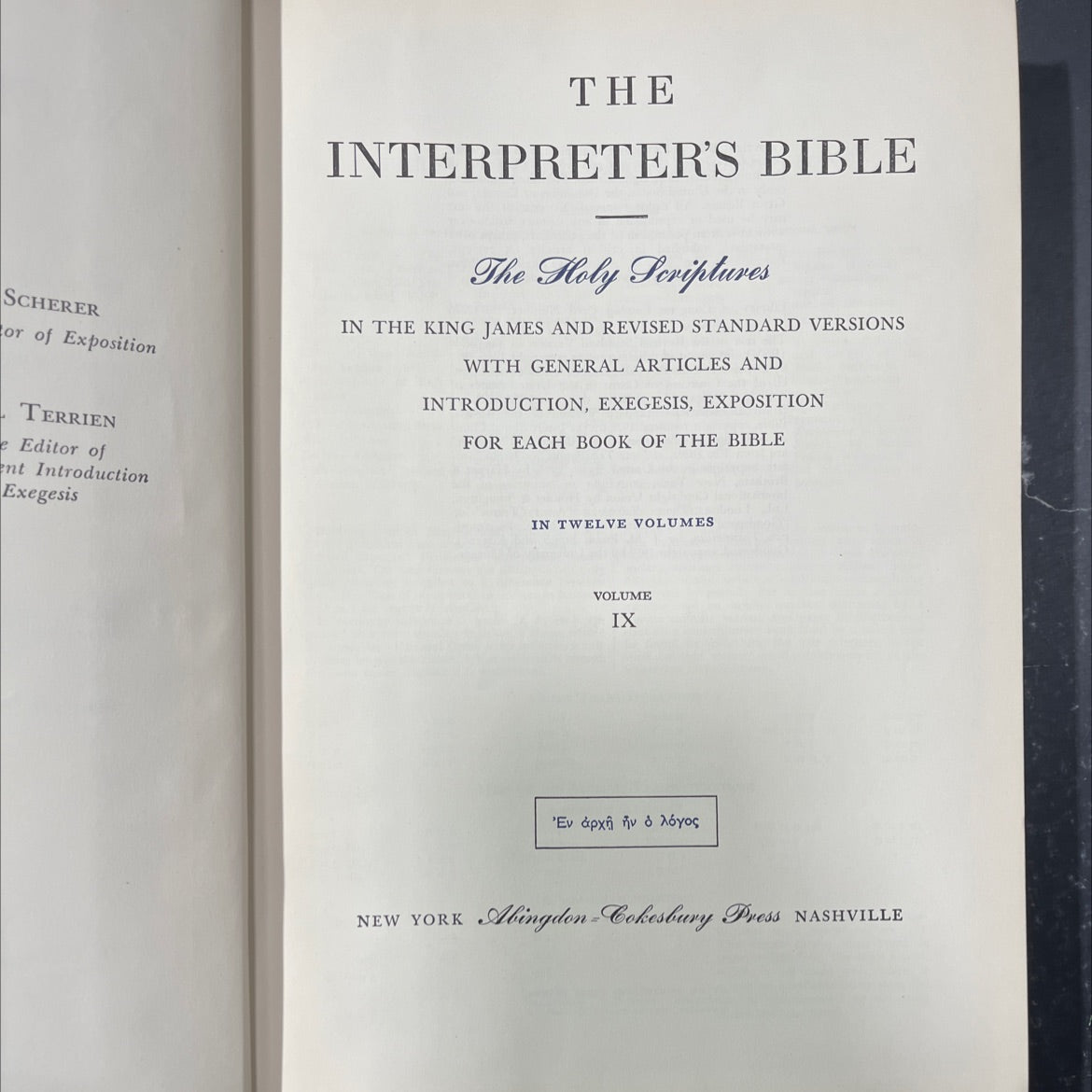 holy bible the interpreter's bible volume ix book, by unknown, 1954 Hardcover image 2