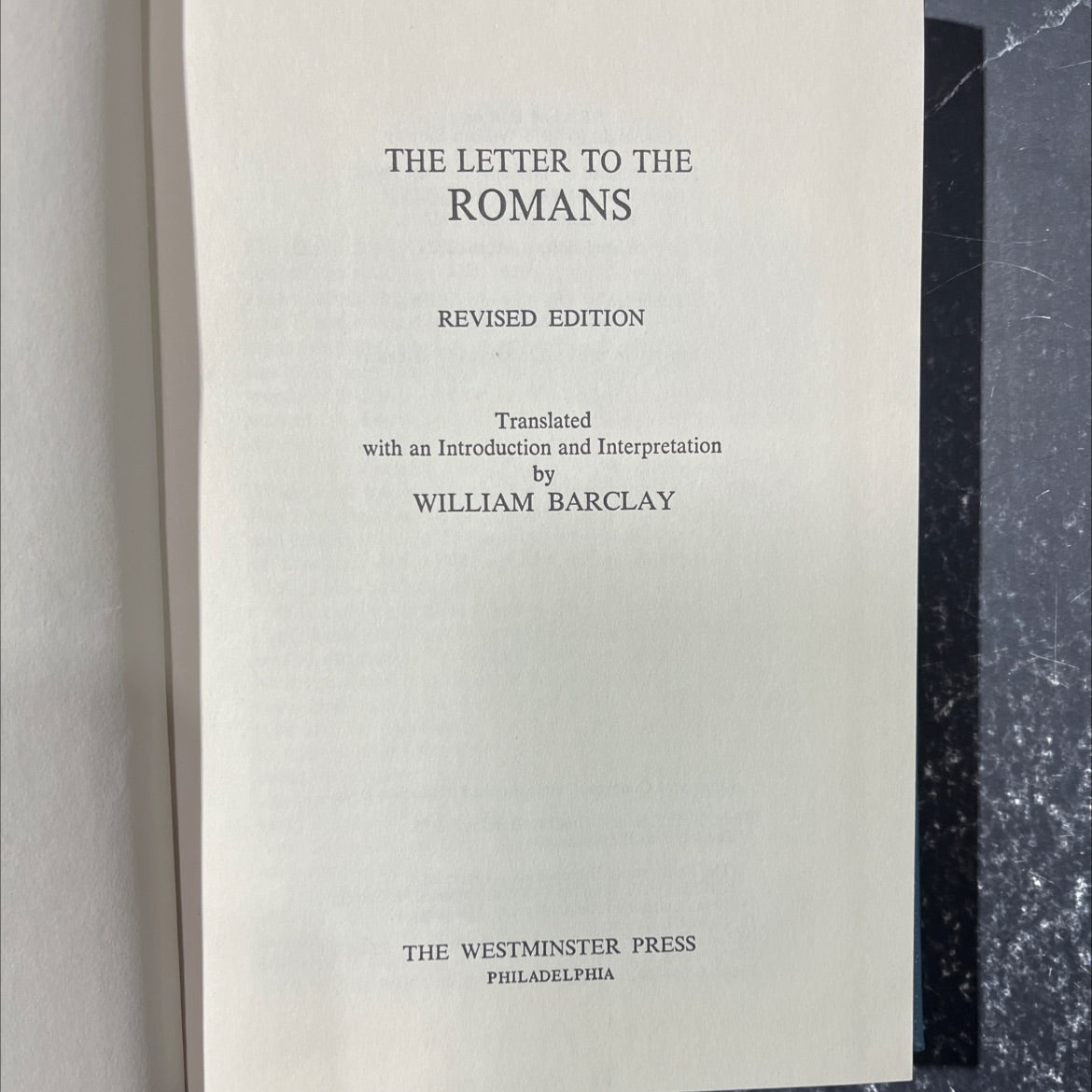 holy bible the letter to the romans book, by william barclay, 1975 Hardcover image 2