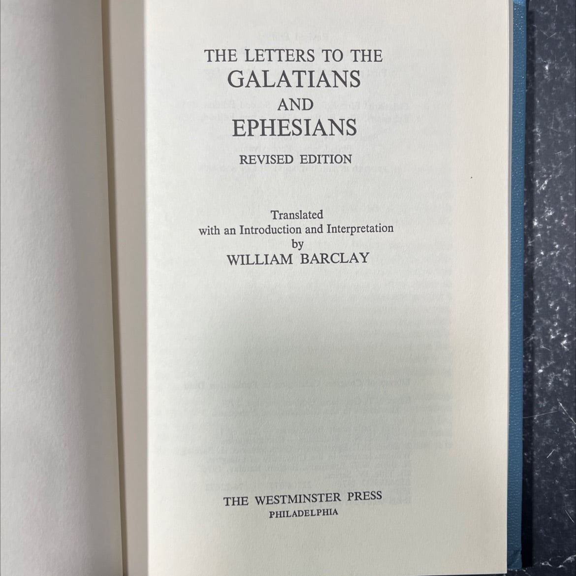 holy bible the letters to the galatians and ephesians revised edition book, by william barclay, 1976 Hardcover image 2