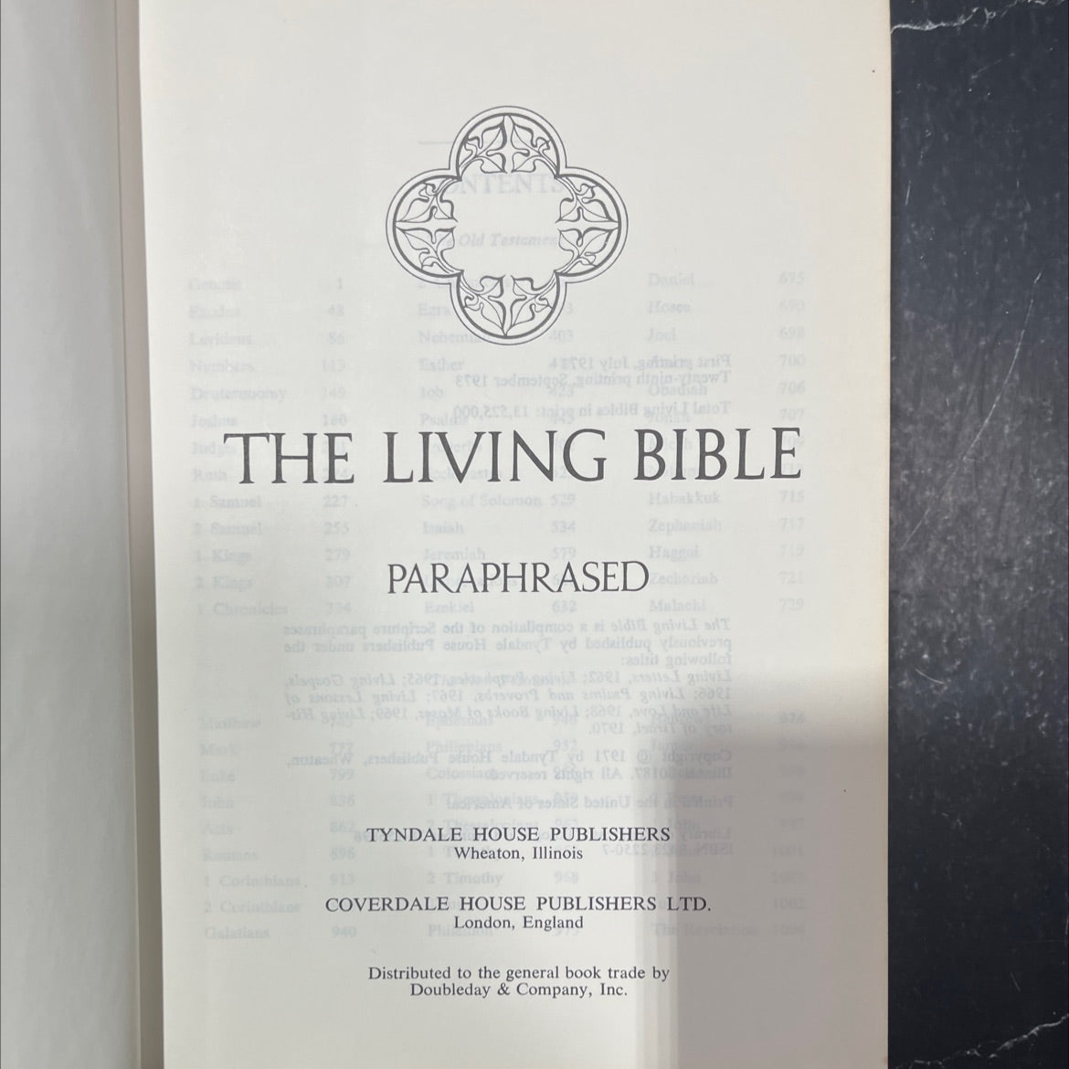holy bible the living bible book, by not stated, 1971 Hardcover image 2