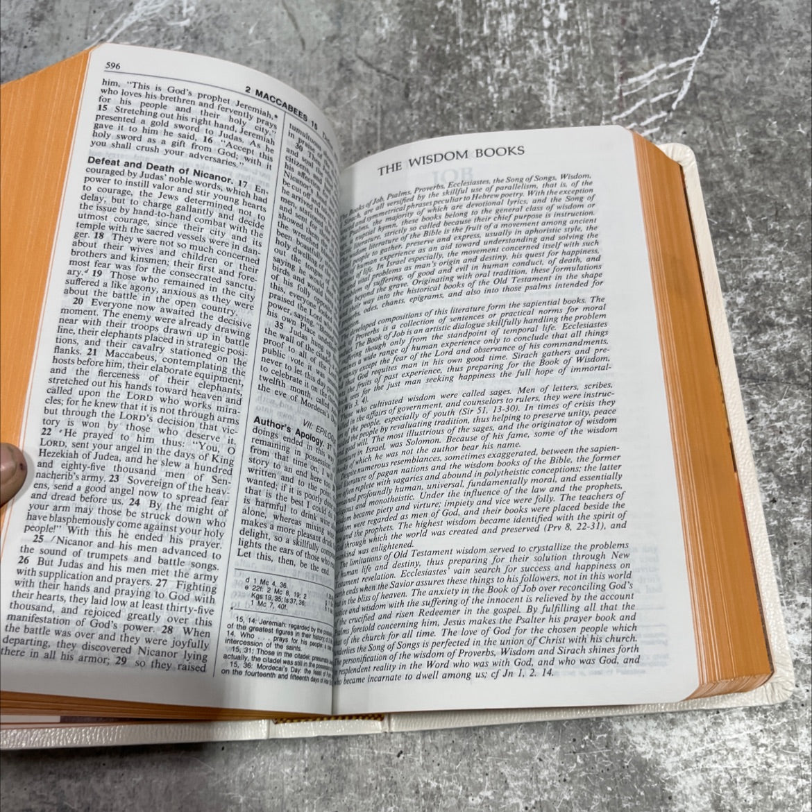 holy bible the new american bible book, by Catholic Biblical Association of America, 1970 Leather image 3