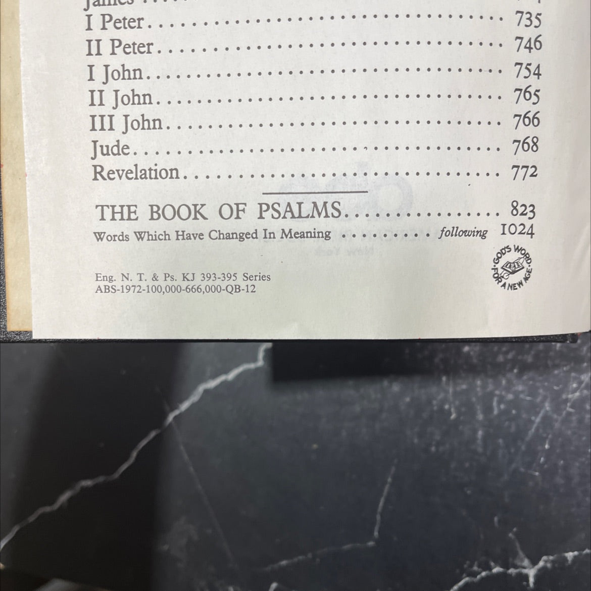 holy bible the new testament and the book of psalms book, by unknown, 1972 Hardcover image 3