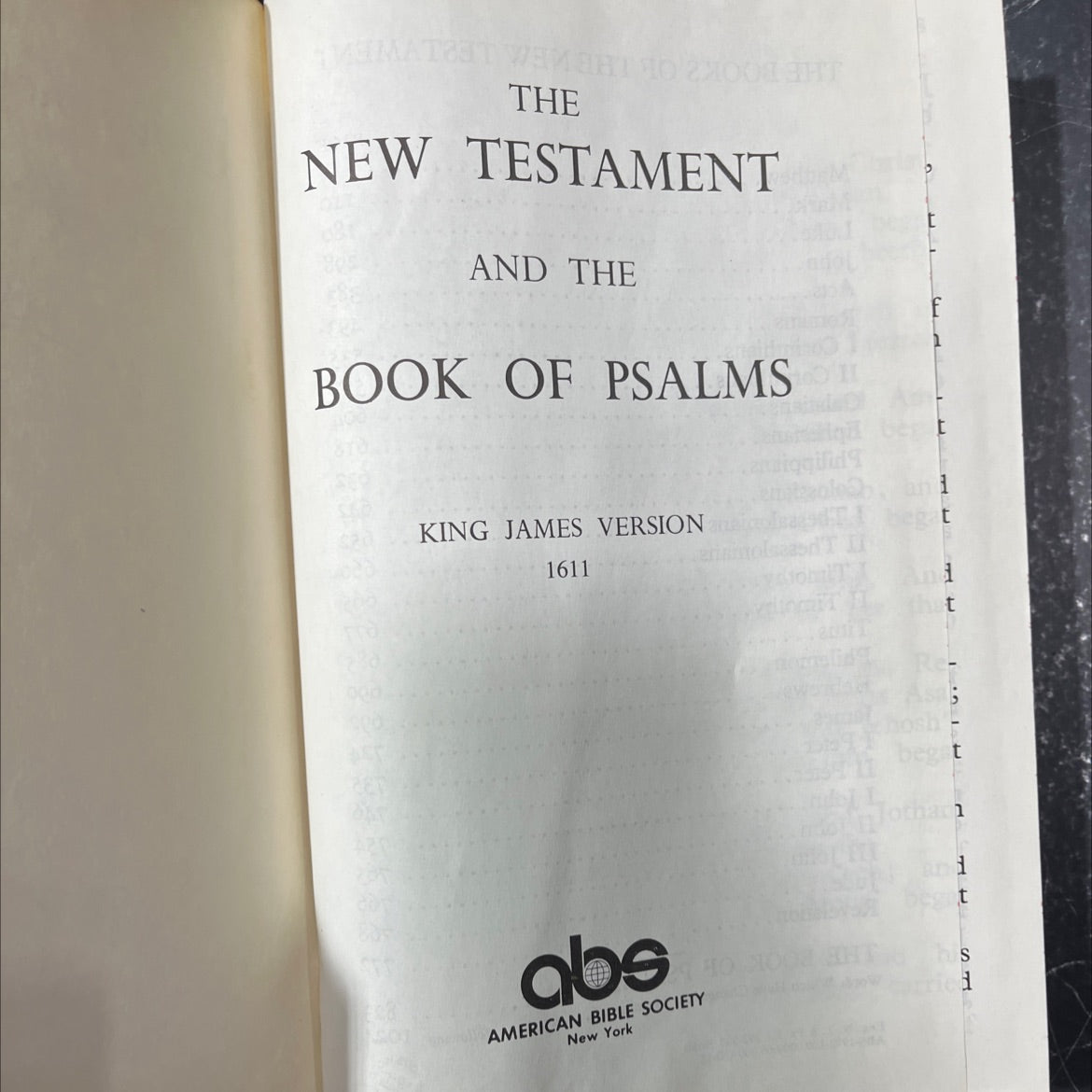 holy bible the new testament and the book of psalms book, by unknown, 1972 Hardcover image 2