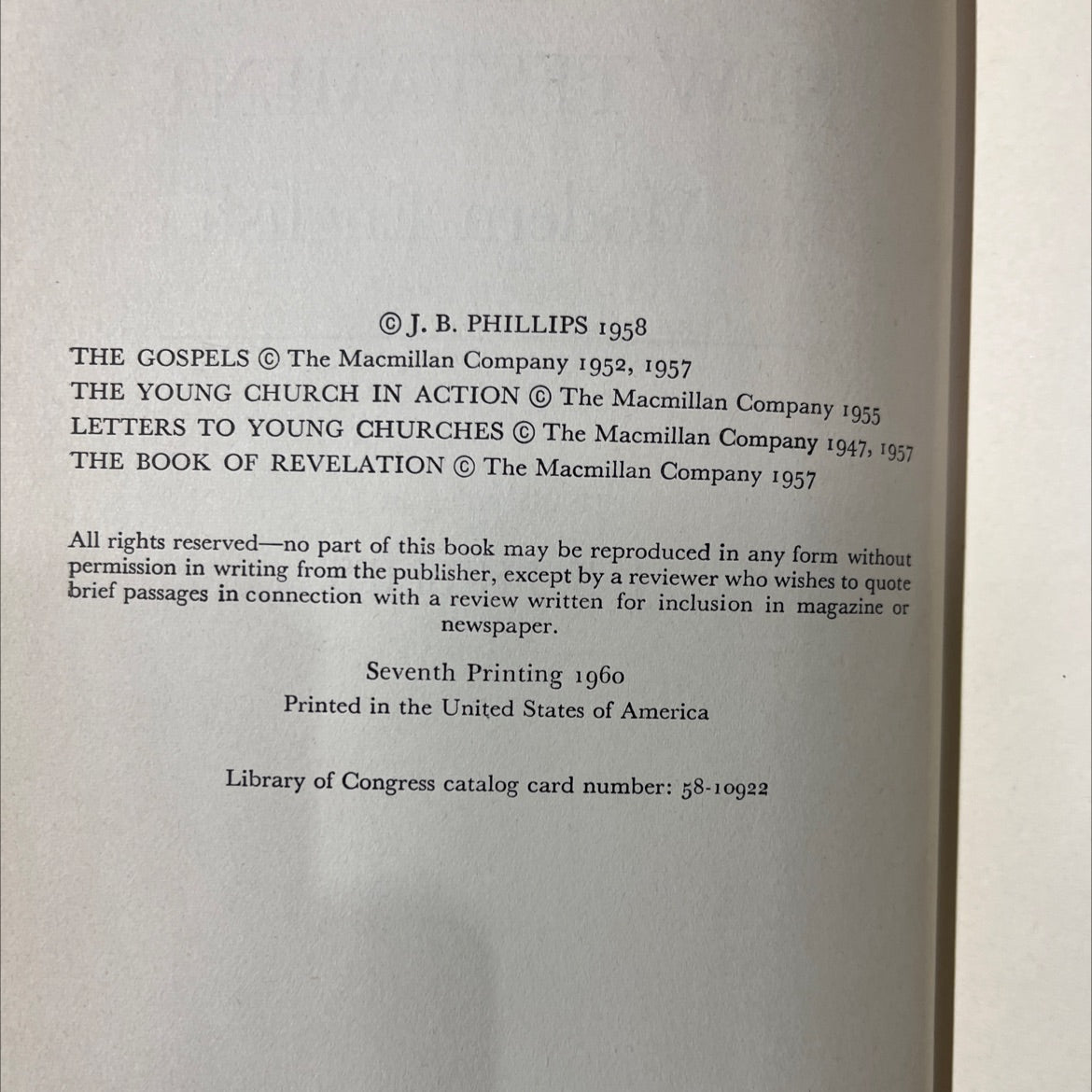 holy bible the new testament in modern english book, by j. b. phillips, 1959 Hardcover image 3