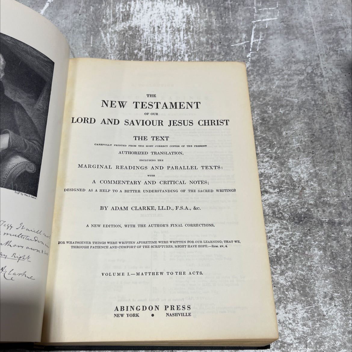 holy bible the new testament of our lord and saviour jesus christ book, by adam clarke, 1970 Hardcover image 2