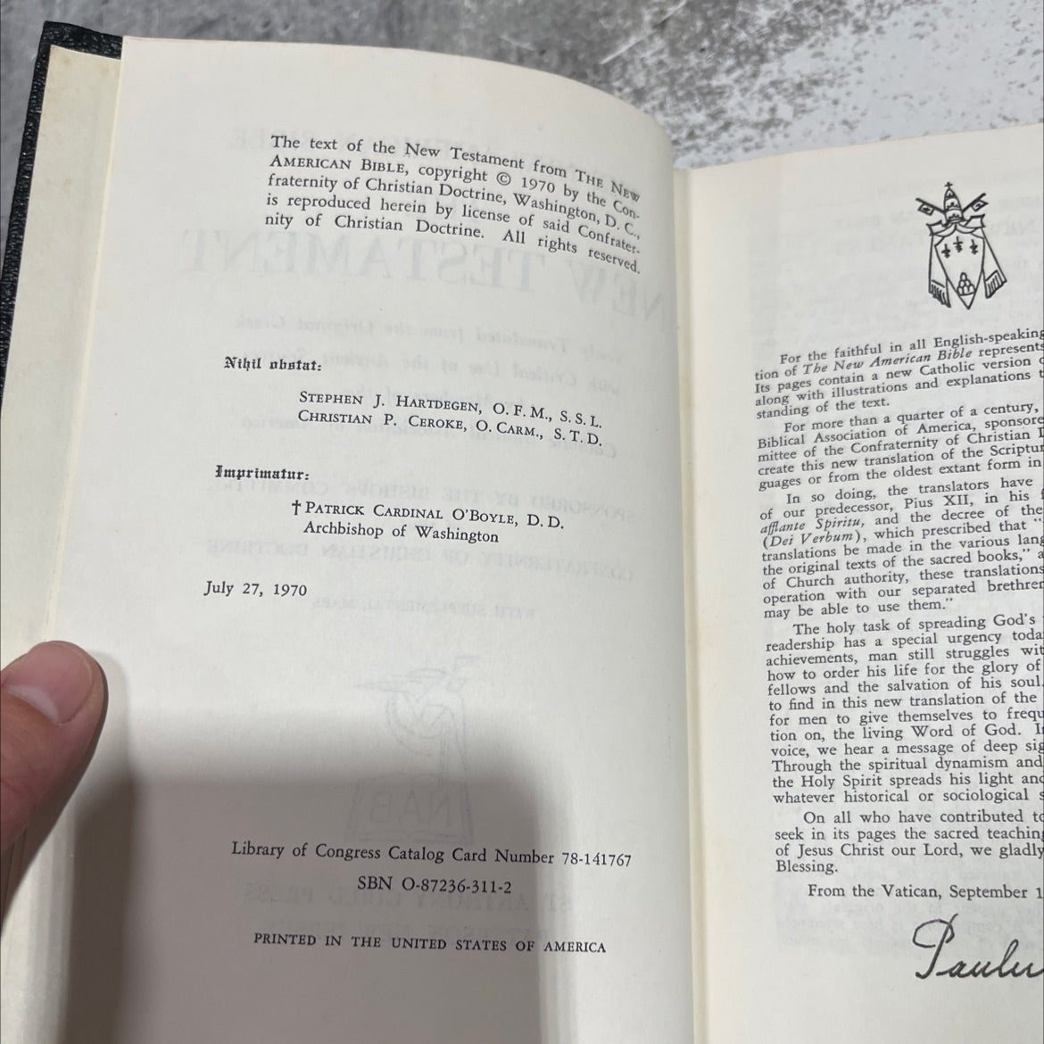 holy bible the new testament book, by members of the catholic biblical association of america, 1970 Hardcover image 3