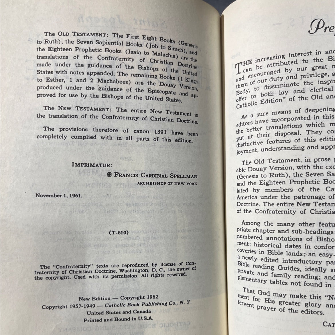 holy bible the old testament confraternity douay version and the new testament confraternity edition book, by unknown, image 3