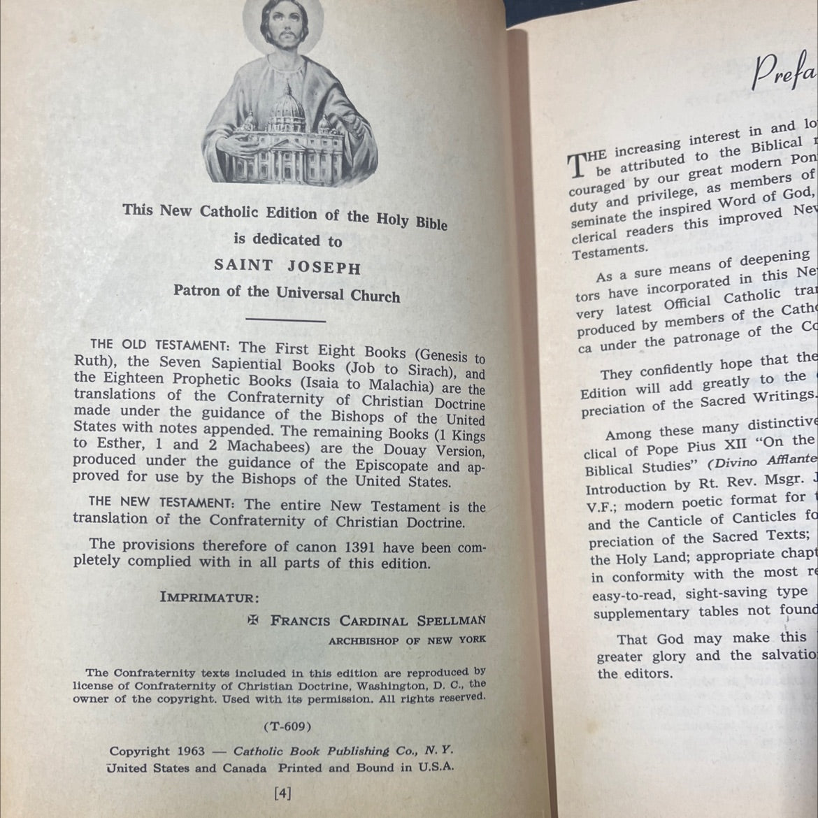 holy bible the old testament confraternity-douay with the new confraternity of christian doctrine translation and the image 3