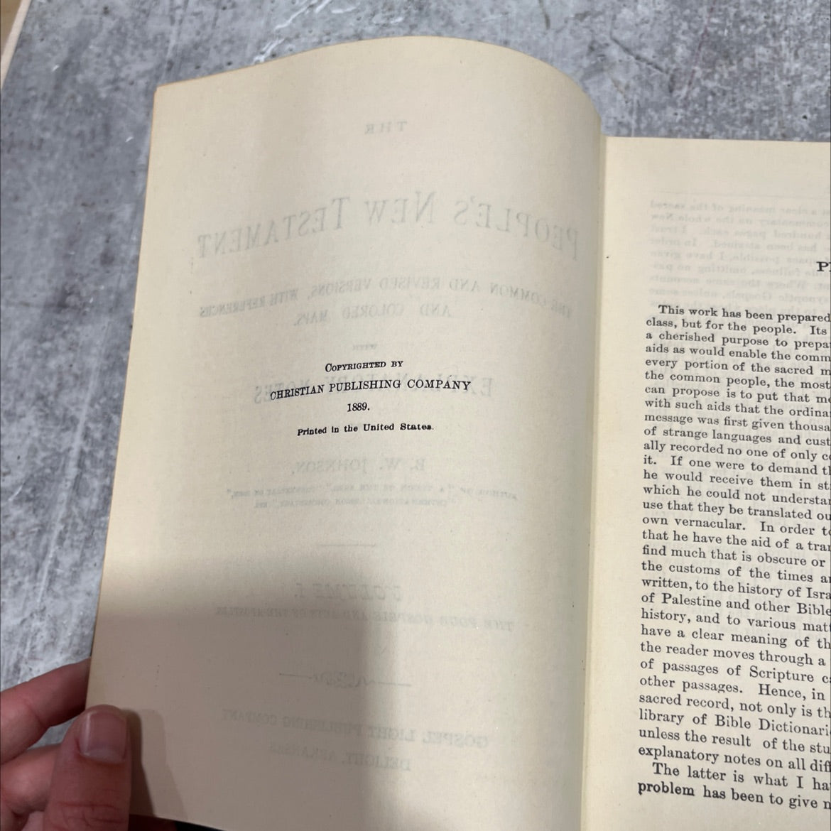 holy bible the people's new testament the common and revised versions with references and colored maps book, by b. w. image 3