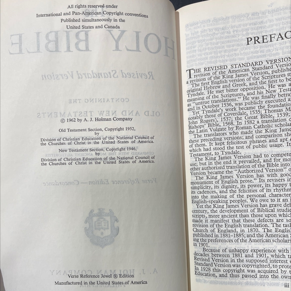 holy bible the revised standard version book, by unknown, 1901 Leather image 3