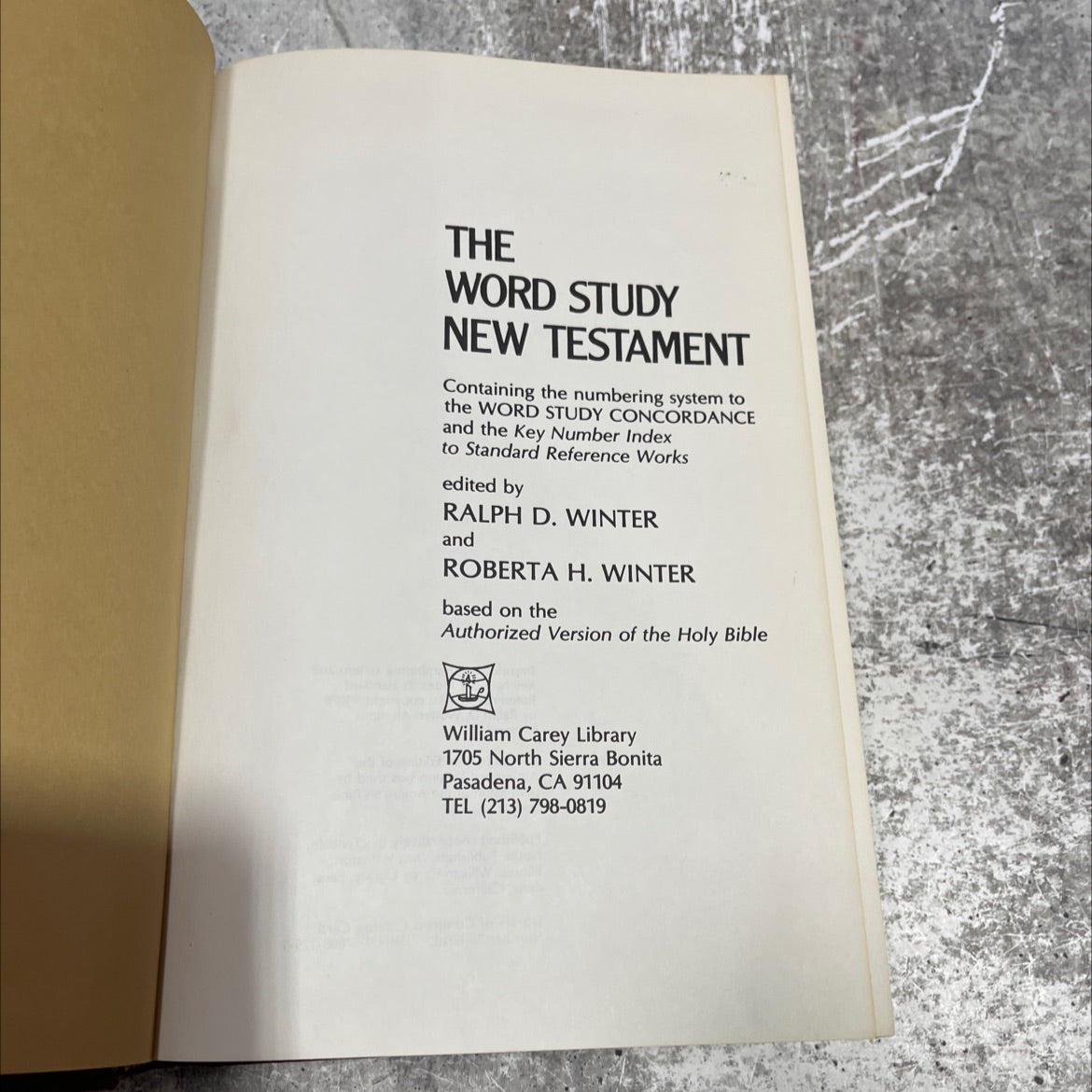 holy bible the word study new testament book, by ralph d. winter, roberta h. winter, 1978 Hardcover image 2