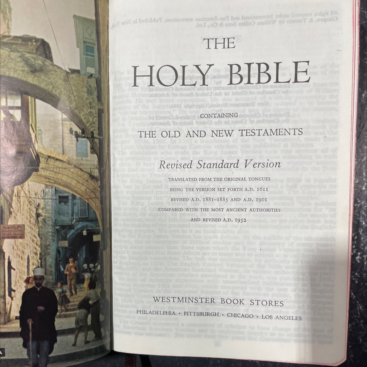 holy bible book, by unknown, 1952 Leather image 2