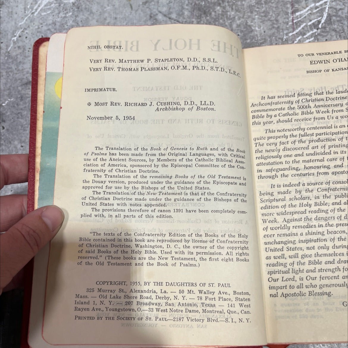 holy bible book, by unknown, 1955 Hardcover image 3