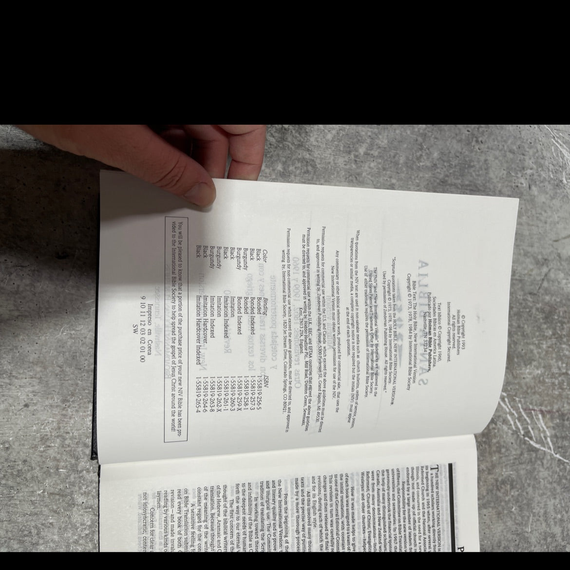 holy bible book, by casiodoro de reina, cipriano de valera, 1960 Hardcover image 3