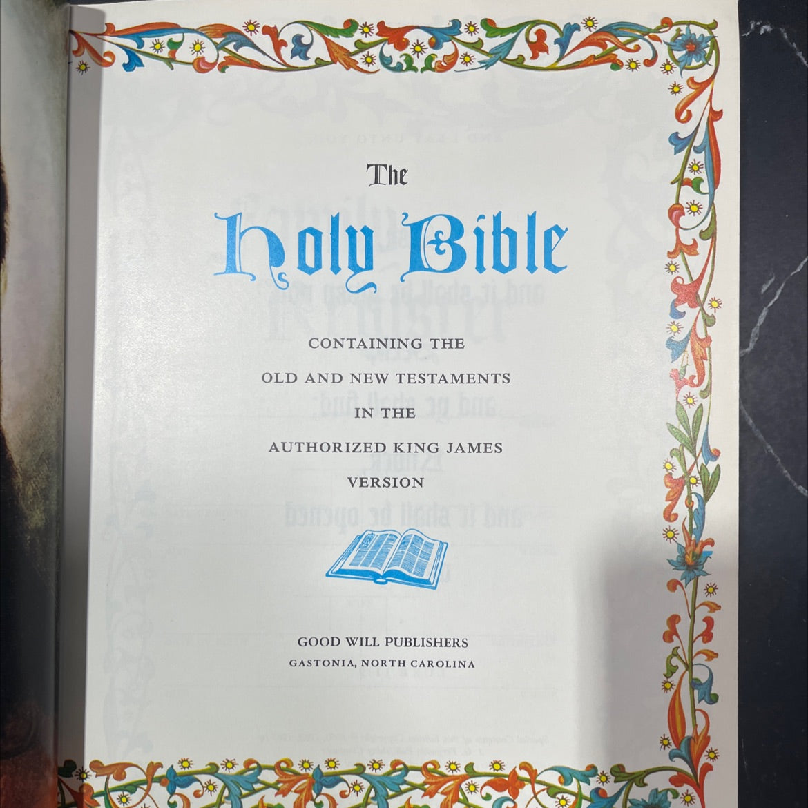 holy bible book, by unknown, 1965 Leather image 2