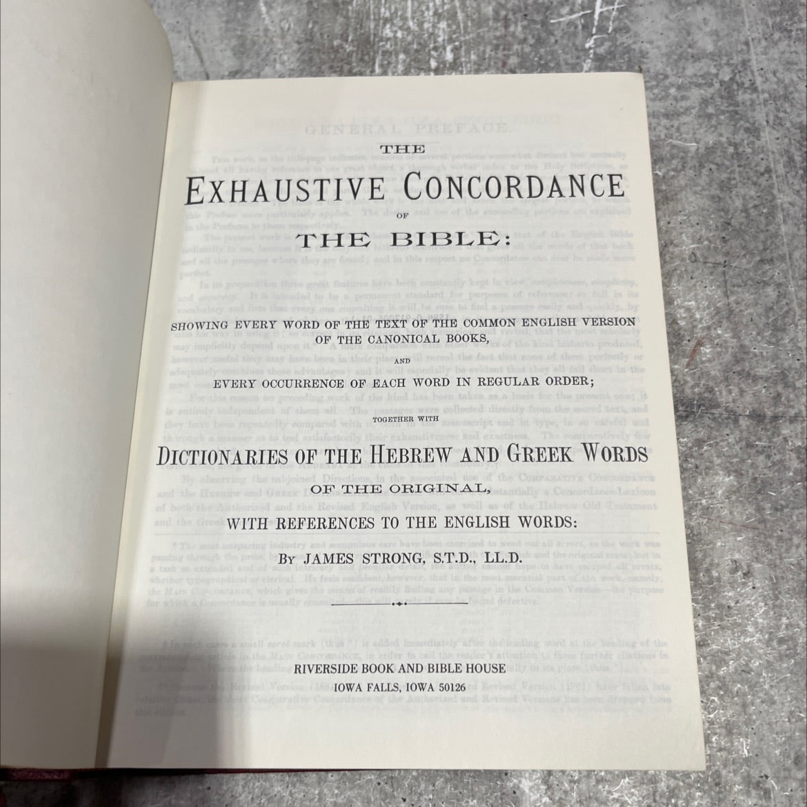 holy exhaustive concordance of the bible book, by james strong, s.t.d., ll.d., 1880 Hardcover image 2