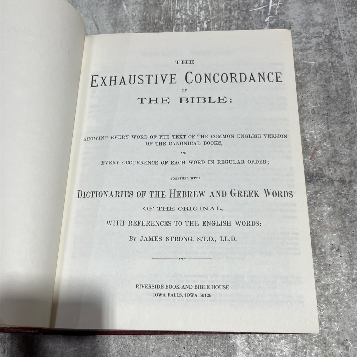 holy exhaustive concordance of the bible book, by james strong, s.t.d., ll.d., 1880 Hardcover image 3