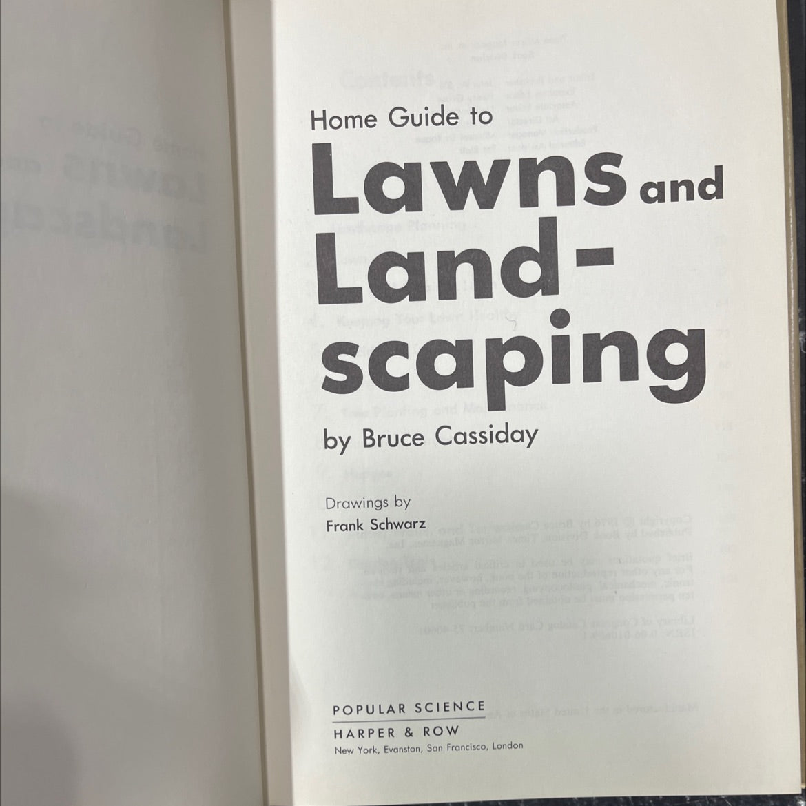 home guide to lawns and landscaping book, by Bruce Cassiday, 1976 Hardcover image 2