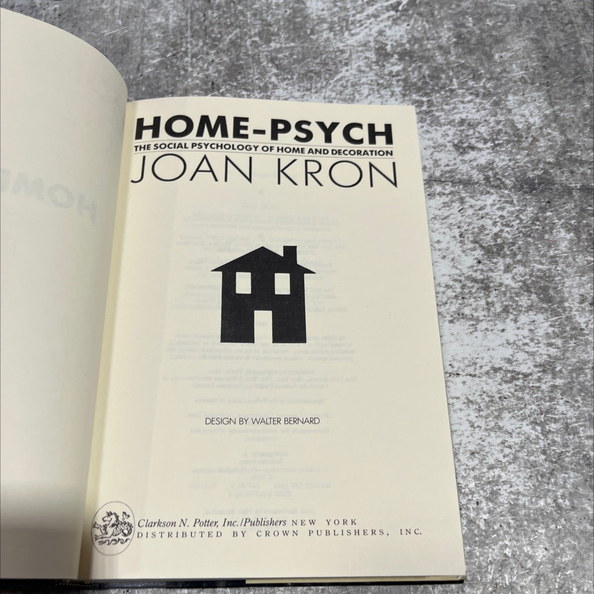 home-psych: the social psychology of home and decoration book, by Joan Kron, 1983 Hardcover image 2