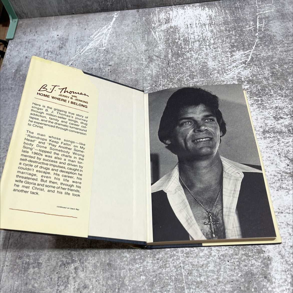 home where i belong book, by B. J. Thomas, 1978 Hardcover image 4