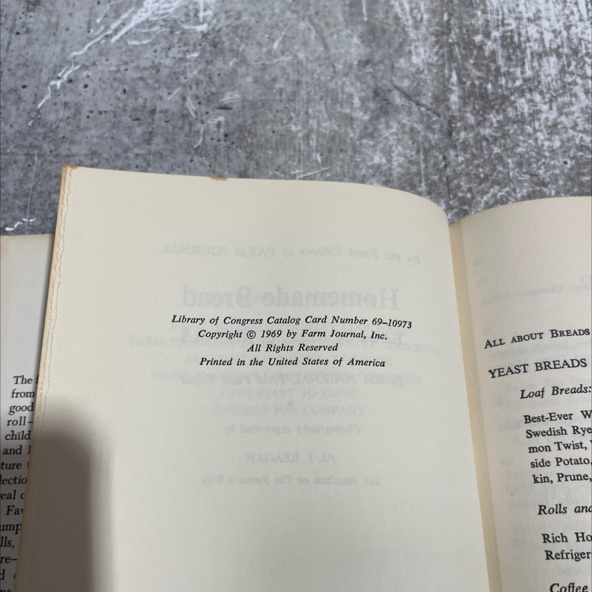 homemade bread book, by food editors of farm journal, 1969 Hardcover image 3
