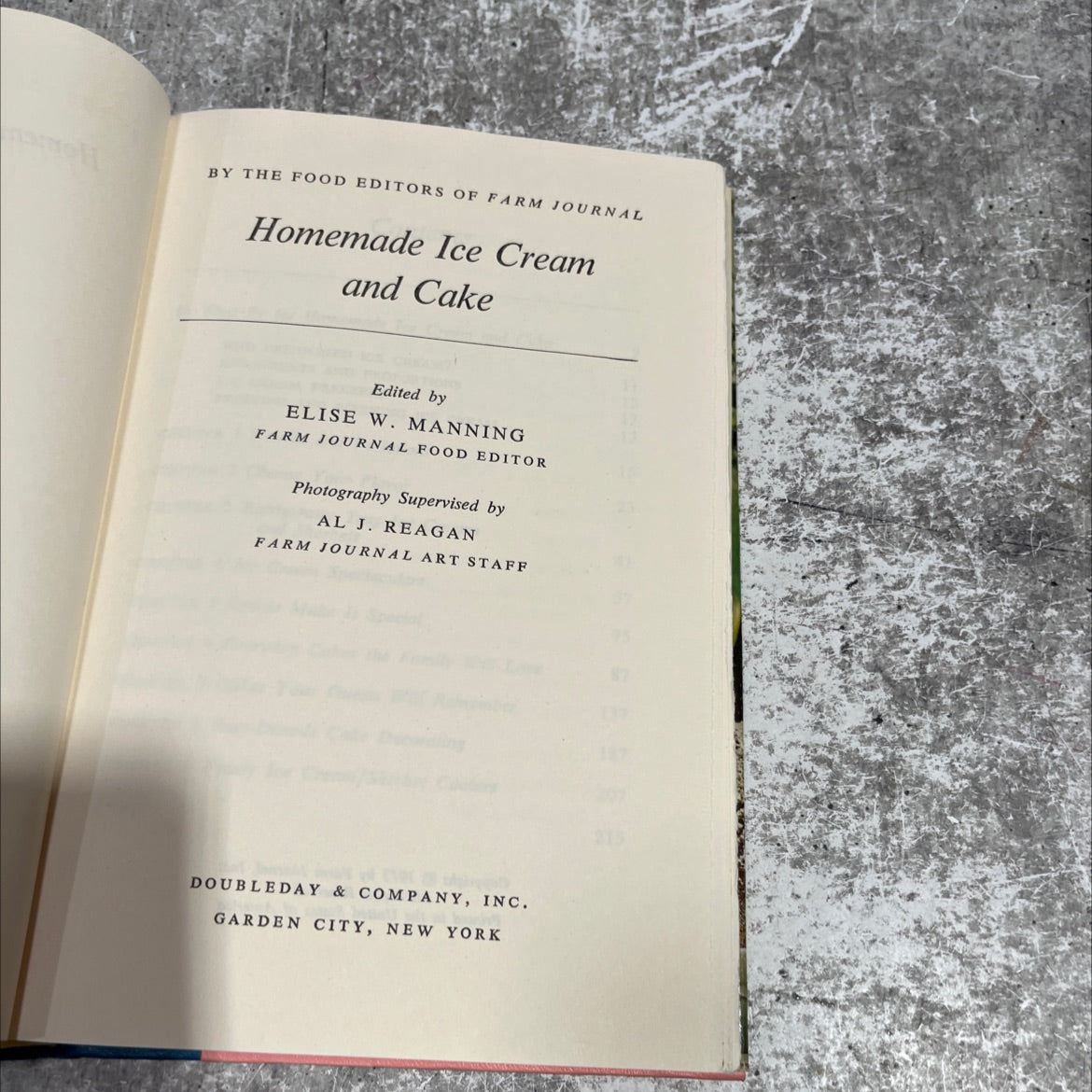 homemade ice cream and cake book, by elise w. manning, 1972 Hardcover image 2