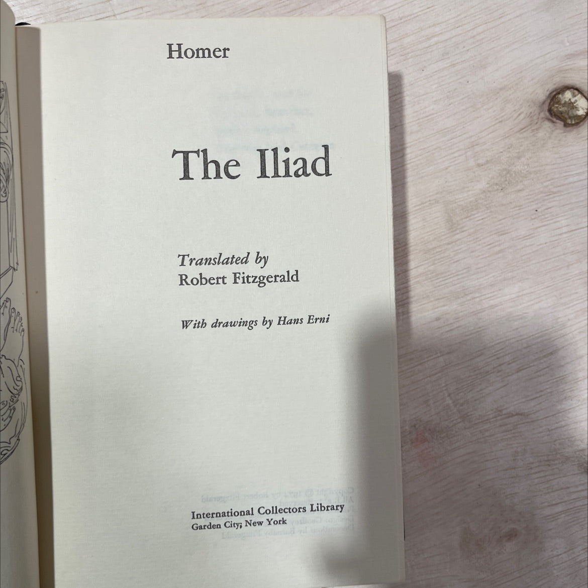 homer the iliad book, by robert fitzgerald, 1974 Hardcover, Vintage image 2