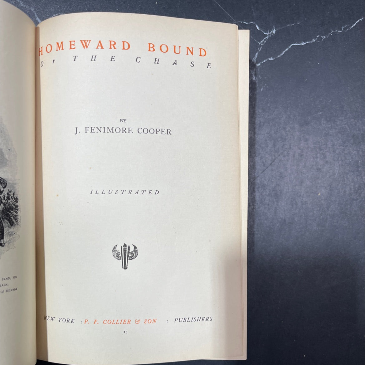 homeward bound the chase book, by j. fenimore cooper, 1900 Hardcover image 3