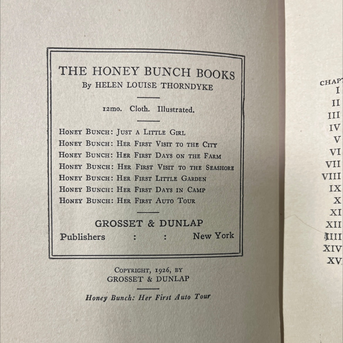 honey bunch: her first auto tour book, by helen louise thorndyke, 1926 Hardcover image 3