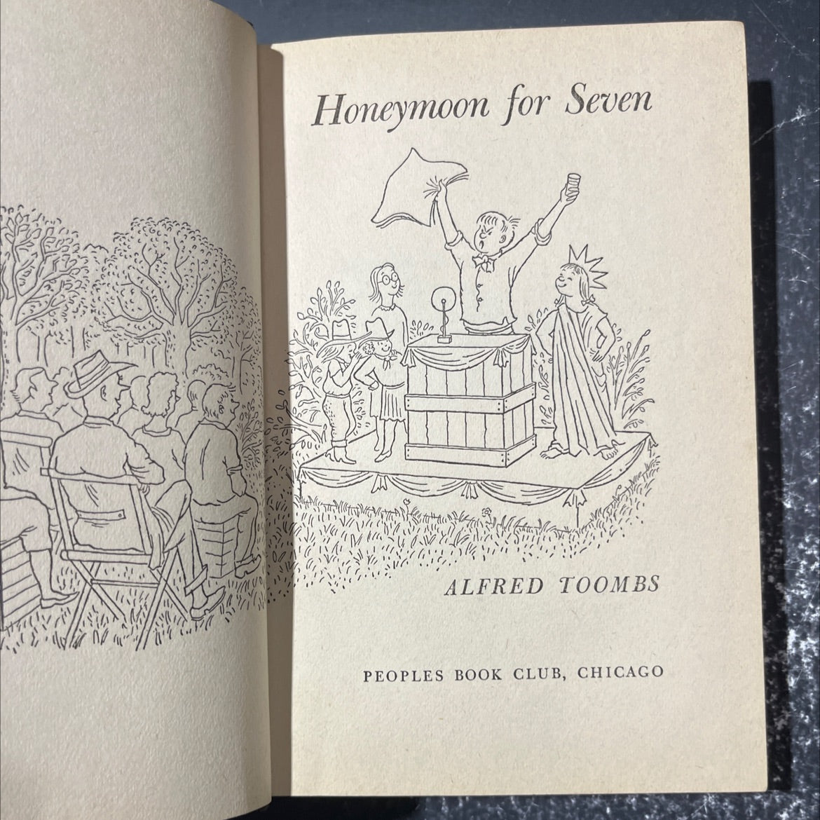 honeymoon for seven book, by alfred toombs, 1951 Hardcover image 2