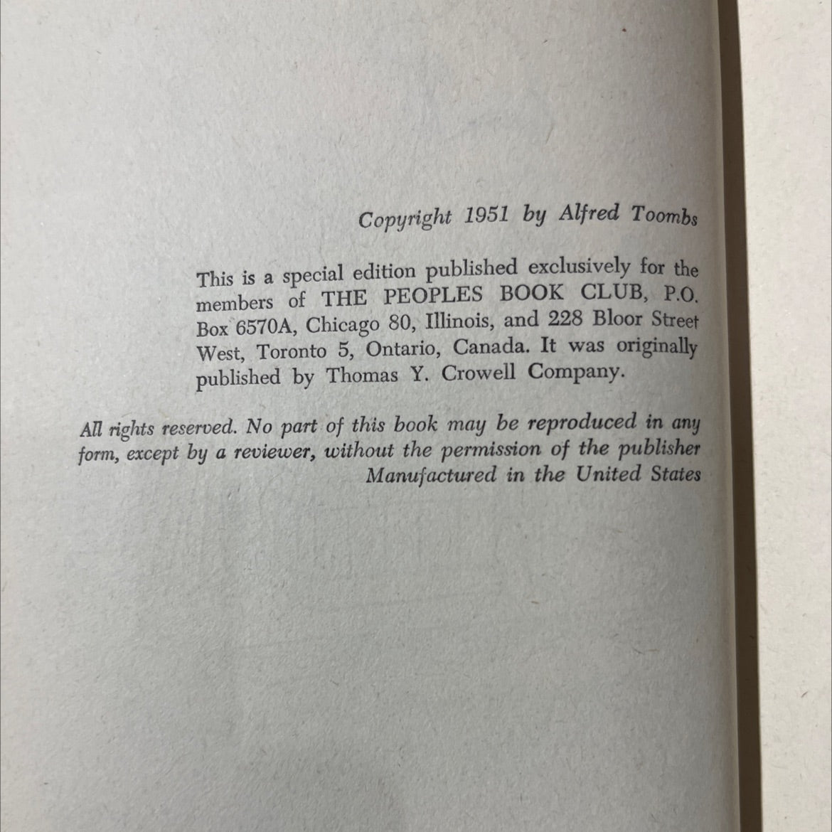 honeymoon for seven book, by alfred toombs, 1951 Hardcover image 3