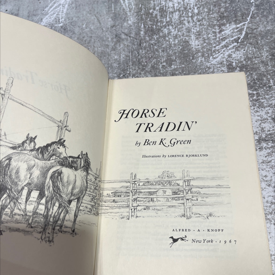 horse tradin' book, by Ben K. Green, 1967 Hardcover image 2